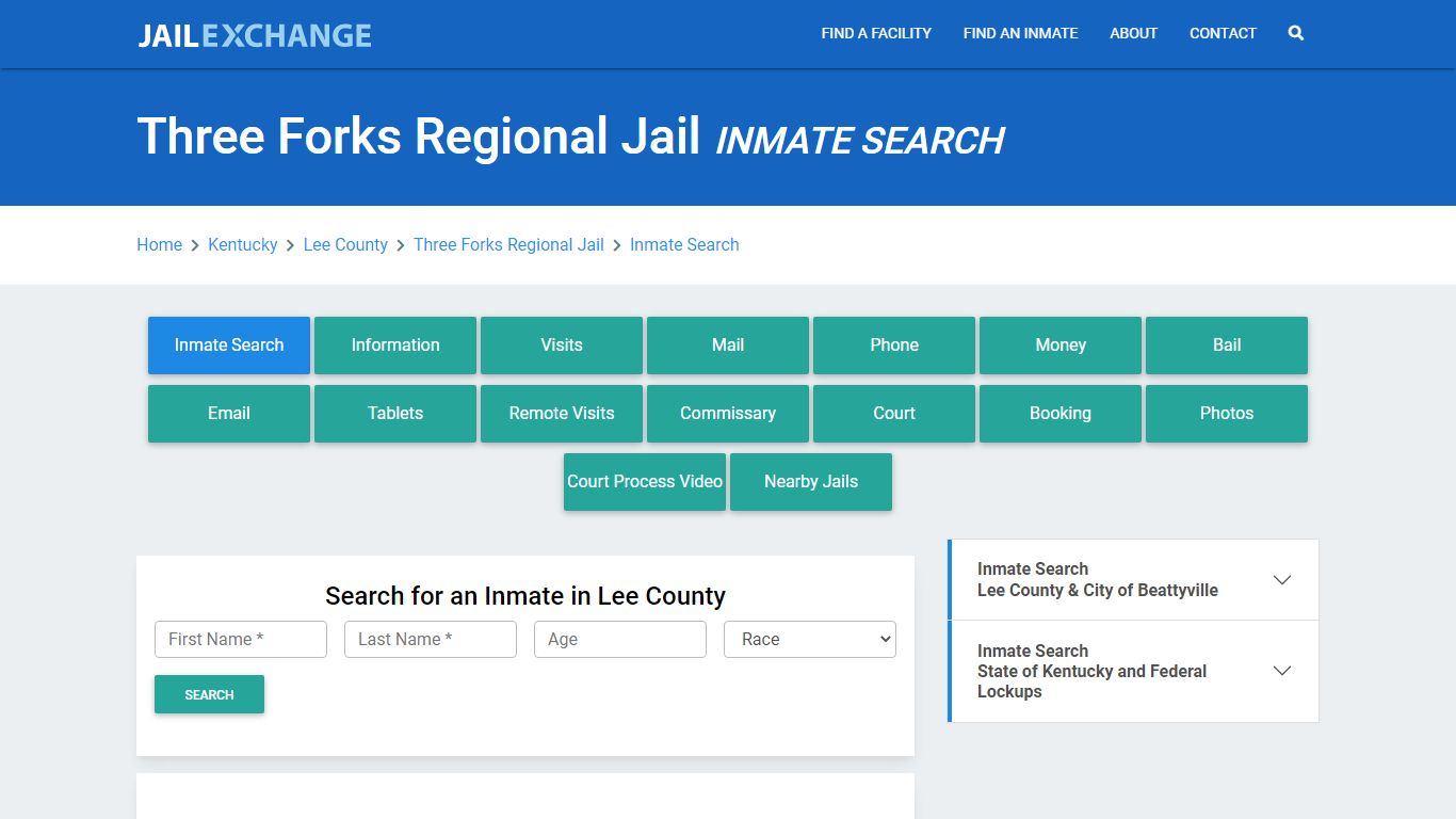 Three Forks Regional Jail, KY Inmate Search: Roster & Mugshots